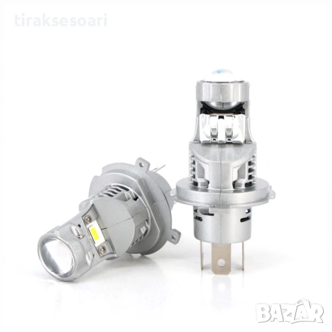 LED PROJECTOR Диодни крушки H4 240W 12V 350% светлина, крушки с лупи, снимка 2 - Аксесоари и консумативи - 53169968