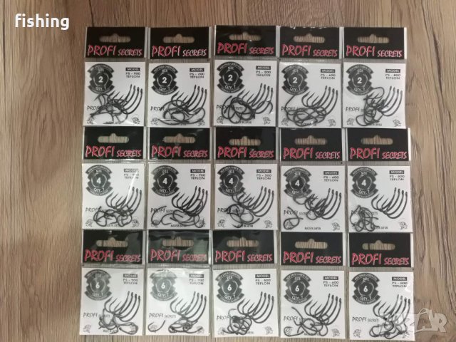 НОВО 2020 Японски Тефлонови Куки за Риболов Profi Secrets
