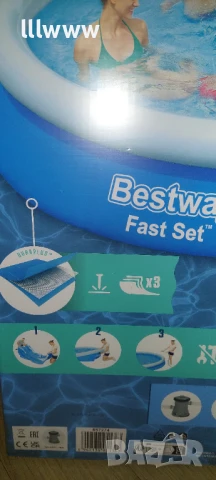 Надуваем басейн с помпа 3.66 - 76см, снимка 3 - Басейни и аксесоари - 50674622