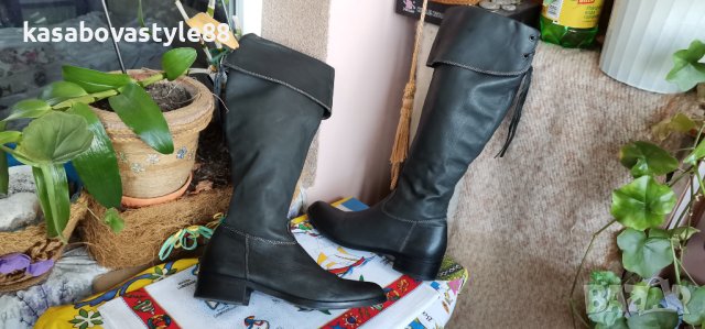 Високи Ботуши Естествена кожа 39н., снимка 11 - Дамски ботуши - 43316448