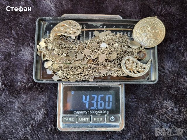 Сребърна Трепка Възрожденски Прочелник накит носия пафта, снимка 7 - Антикварни и старинни предмети - 43171809