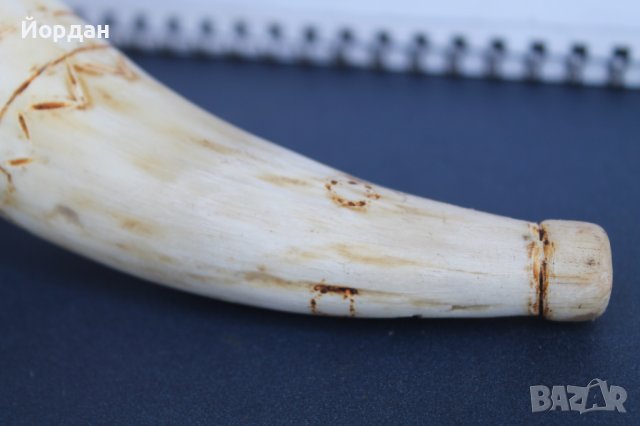 Ловна свирка от рог , снимка 7 - Антикварни и старинни предмети - 37512898