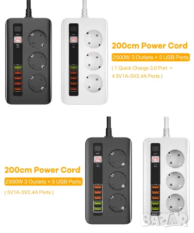 Разклонител BKL-04EU / черен, снимка 6 - Други - 49867443