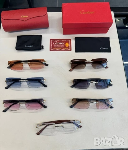 очила с черен обикновен калъф и ув защита cartier ysl saint laurent 