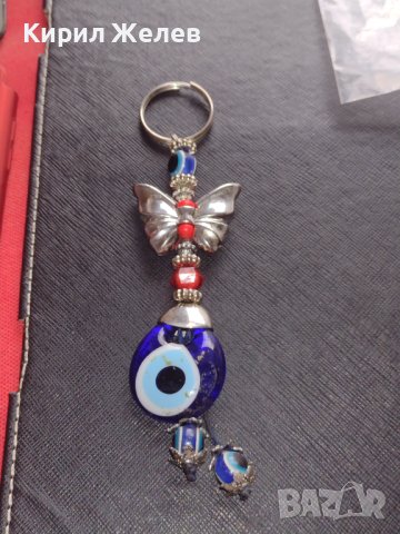Ключодържател амулет Синьо око против уроки много красив 42626, снимка 4 - Други - 43681620