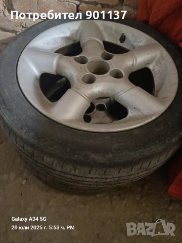 продавам алуминиеви джанти с летни гуми на 40%, 15/35/225 за Опел