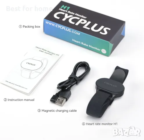 CYCPLUS монитор сърдечния ритъм, Bluetooth 5.1 ANT+, снимка 9 - Уреди за диагностика - 49340869