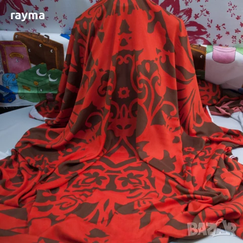 -40% Плат дизайнерски поплин - модал принт