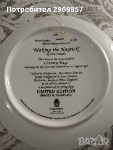 Красива английска чиния, маркирана, снимка 5 - Чинии - 37982493