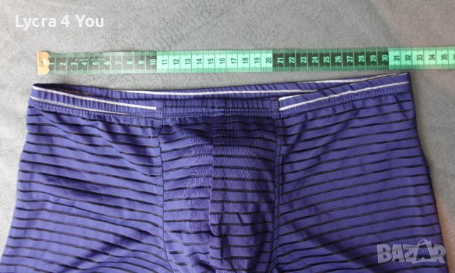 М размер мъжки боксер в тъмно синьо с прозрачни ивици, снимка 12 - Бельо - 39732450