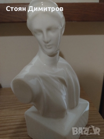 Класически порцеланов бюст на богиня Дияна, перфектно изпълнение чиста, нова , снимка 9 - Колекции - 51976798