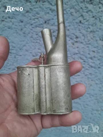 100+ годишна Сребърна ниска проба  Сачан Китайска лула за опиум , снимка 3 - Антикварни и старинни предмети - 49314655