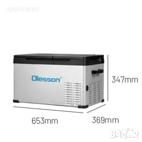 Olesson 22L Портативен хладилник с фризер 12V 24V 220V Хладилна кутия, снимка 2 - Аксесоари и консумативи - 49681035