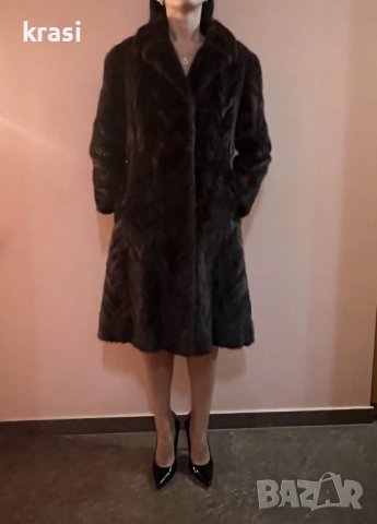 Модно Зимно Палто от Визон, Като ново, Без забележки, снимка 2 - Палта, манта - 46244992