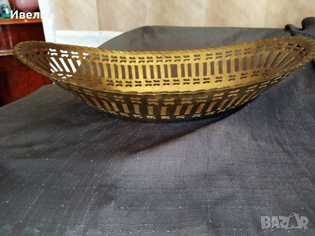 стара бронзова купа,фруктиера арт деко , снимка 3 - Антикварни и старинни предмети - 26350693