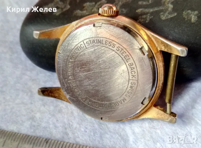 CHALICA De LUXE 15 RUBIS ANTIMAGNETIC SWISS MADE Стар ПОЗЛАТЕН ШВЕЙЦАРСКИ Ръч. ЧАСОВНИК РАБОТИ 49576, снимка 3 - Антикварни и старинни предмети - 48442514