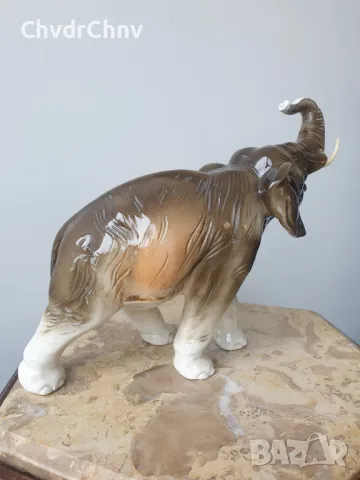 Royal Dux Bohemia статуетки 33-37-40см/Роял Дюкс Бохемия стара порцеланова фигура/папагал-фазан-слон, снимка 14 - Статуетки - 49620810