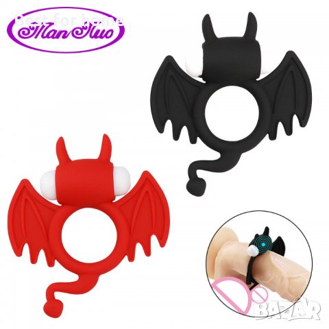 Вибро пръстен Love moment batman silicone vibrating cocing, снимка 4 - Други - 38311965