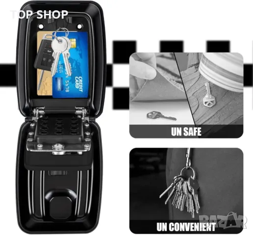 Сейф за ключове, монтиран на стена, водоустойчив капак, 4-12 цифрена комбинация, снимка 5 - Други стоки за дома - 49551800