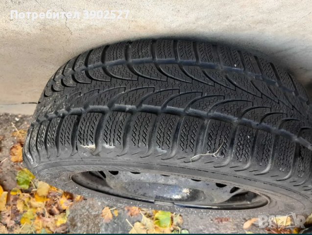 Зимни гуми Nokian 195/60/R15 DOT 4114 с джанти, снимка 4 - Гуми и джанти - 44087849