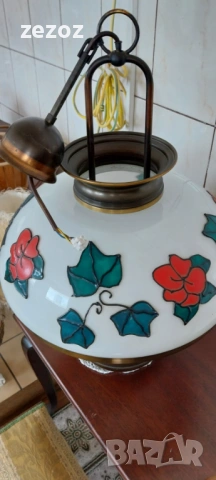 Лампа винтидж голяма, снимка 3 - Лампи за таван - 53562762