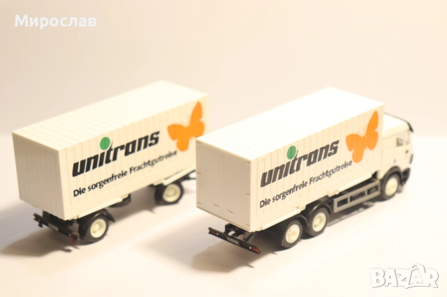 HERPA H0 1/87 MERCEDES BENZ КОНТЕЙНЕР КАМИОН МОДЕЛ, снимка 5 - Колекции - 52354528