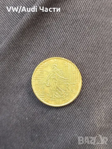 Монета 10 евро цента Франция 1999г. минт , снимка 2 - Нумизматика и бонистика - 49827541