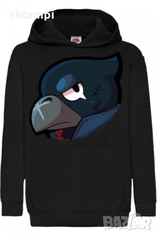 Детски Суитчър/Суитшърт Crow Head,Brawl Stars,Игра,Подарък,Изненада,Забавление,Рожден Ден, снимка 2 - Детски анцузи и суичери - 38314338