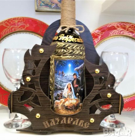 Авторски бутилки с икона или Дървото на живота, снимка 5 - Икони - 38470161