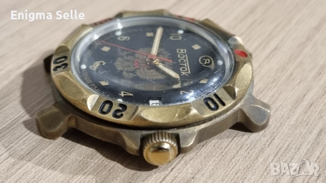 Военен руски часовник Vostok командирски с руския герб , снимка 4 - Мъжки - 52578774