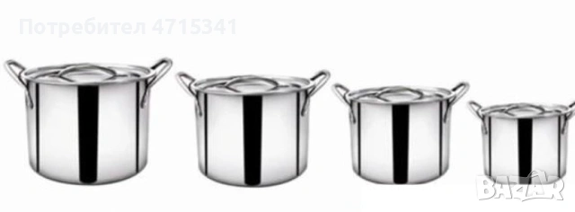 Тенджери от неръждаема стомана 4 броя, снимка 3 - Съдове за готвене - 53181614