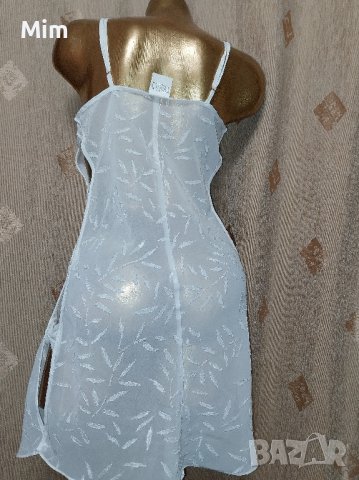 М/L Бяла нощница странично с пандели , снимка 3 - Нощници - 43151202