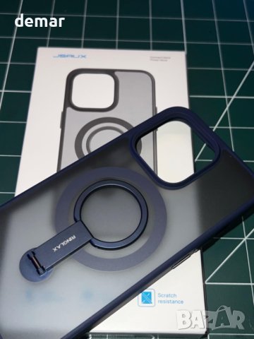 Калъф JSAUX за iPhone 15 Pro Max 4 В 1 с магнитен пръстен и стойка, снимка 10 - Калъфи, кейсове - 43002355