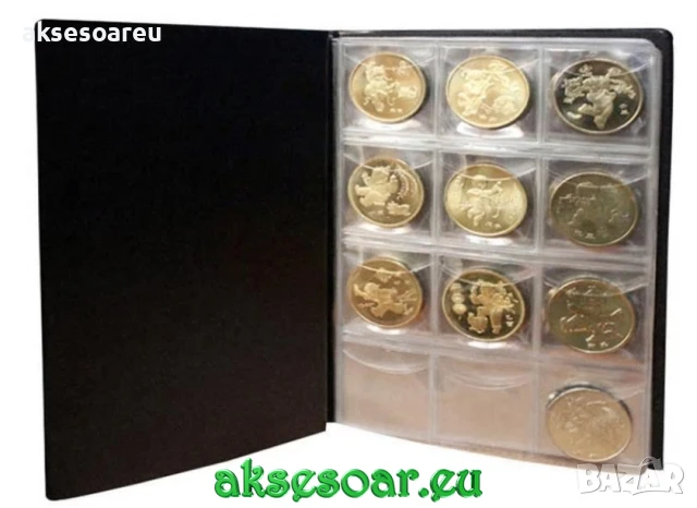 Нов Кожен албум Класьор руски за монети книга 120 джобчета за колекции съхранение Калъф монетник, снимка 17 - Нумизматика и бонистика - 50480324