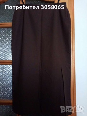 кафява, разкроена, дълга пола XL XXL, снимка 2 - Поли - 36774296