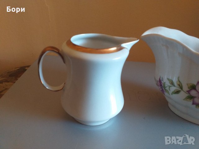 Баварски порцелан голяма сосиера и каничка, снимка 3 - Чинии - 32965674