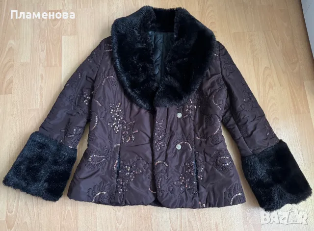 Дамско палто с паети - L/ XL