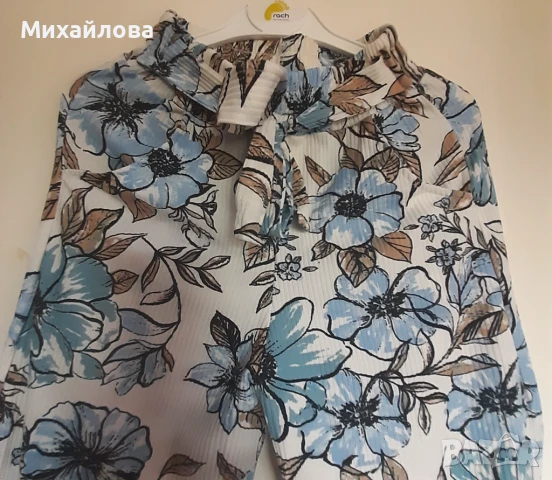 Летен панталон на цветя, снимка 5 - Детски панталони и дънки - 50689130