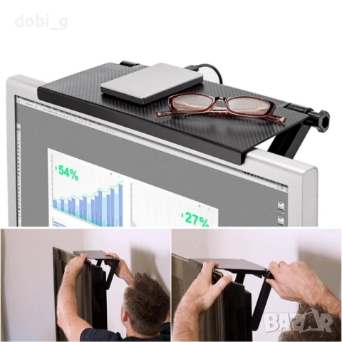 Настолна стойка за екран тип рафт, снимка 10 - Други стоки за дома - 51474118