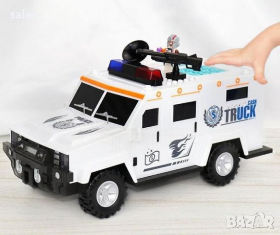 Сейф за деца Полицейски джип касичка с Лего, пръстов отпечатък и секретна ключалка , снимка 3 - Електрически играчки - 37833136