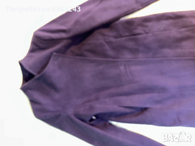 Лилаво дамско асиметрично елегантно палто размер М, снимка 4 - Палта, манта - 52617738