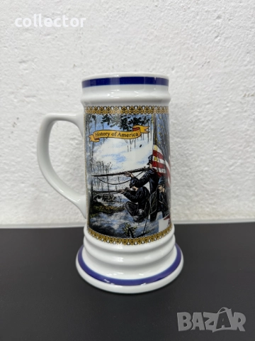 Колекционерска порцеланова халба -История на Америка. №7547