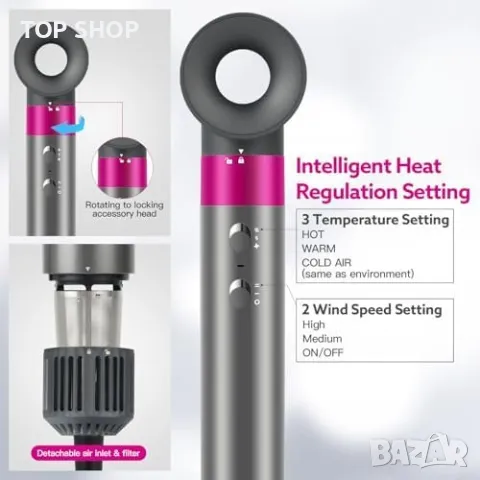 Нов Стилизиращ Сет Сешоар 5 в 1 с Иновативно Къдрене 110K об/мин за коса жени прическа, снимка 7 - Сешоари - 49214957