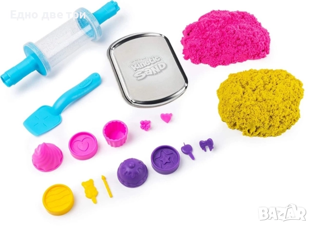 Комплект с кинетичен пясък Kinetic Sand Сладкиши.+ 3 пакета пясък Несъхнещ, снимка 6 - Образователни игри - 51537304