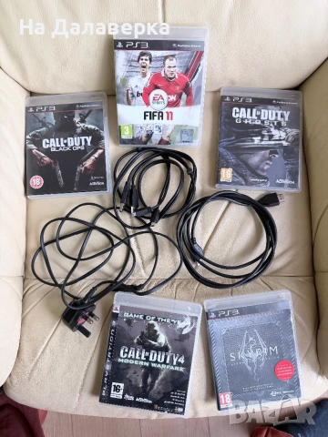 PlayStation 3 Slim 120GB + 2 джойстика + 5 игри, снимка 4 - PlayStation конзоли - 52531002