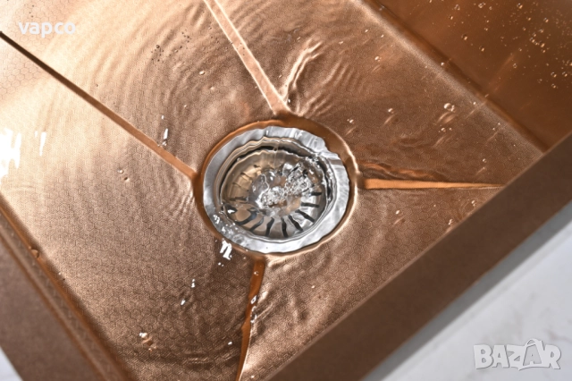 Розово злато - Мултифункционална кухненска мивка с двоен водопад, снимка 8 - Мивки - 52128836