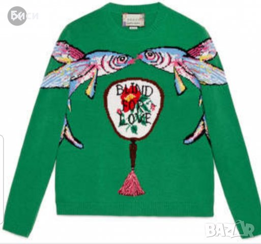 Gucci/Гучи-красива маркова блуза, снимка 2 - Блузи с дълъг ръкав и пуловери - 40057909