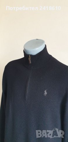 POLO Ralph Lauren Wool Merino Half Zip Mens Size S НОВО! ОРИГИНАЛ! Мъжки Пуловер!, снимка 10 - Пуловери - 39349465