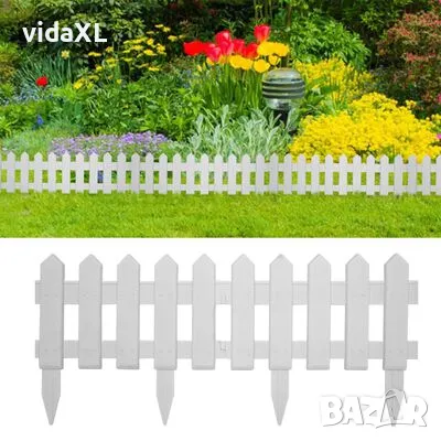 vidaXL Кантове за тревни площи, 25 бр, бели, 10 м, PP(SKU:48616), снимка 2 - Други - 48678406