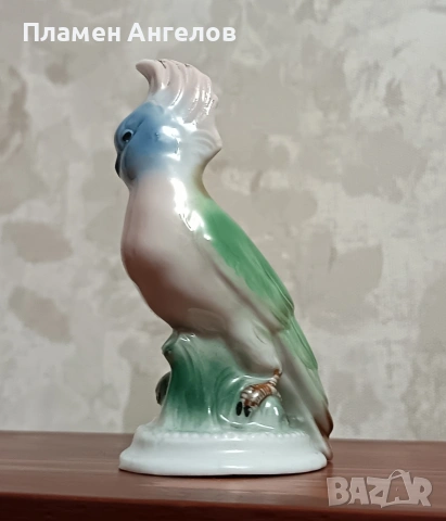 Порцеланова фигурка на папагал Какаду на Karl Ens Германия , снимка 7 - Фигурки - 53217061